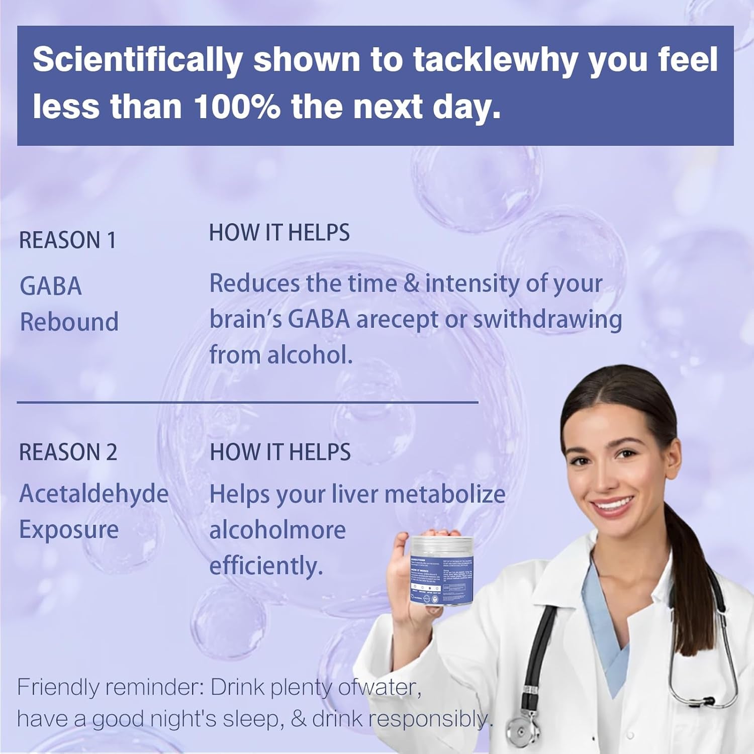 Liver Support Recover | Liver Detox Supplement with DHM + L-Cysteine | Feel Better after Drinking & Support Your Liver | 12 Doses | Dihydromyricetin, Cysteine, Prickly Pear, B-Vitamins, Ginger