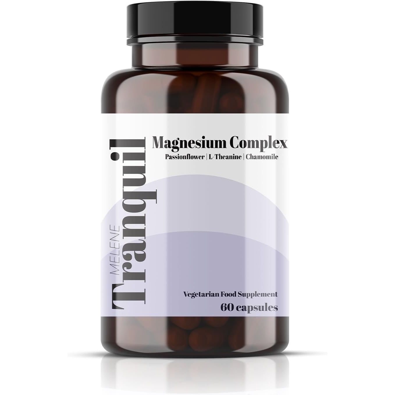 Melene Magnesium Complex with Chamomile, Passion Flower and L-Theanine 60 Capsules. Sleep, Anxiety and Rest Aid. High Strength Bisglycinate (250Mg Elemental)