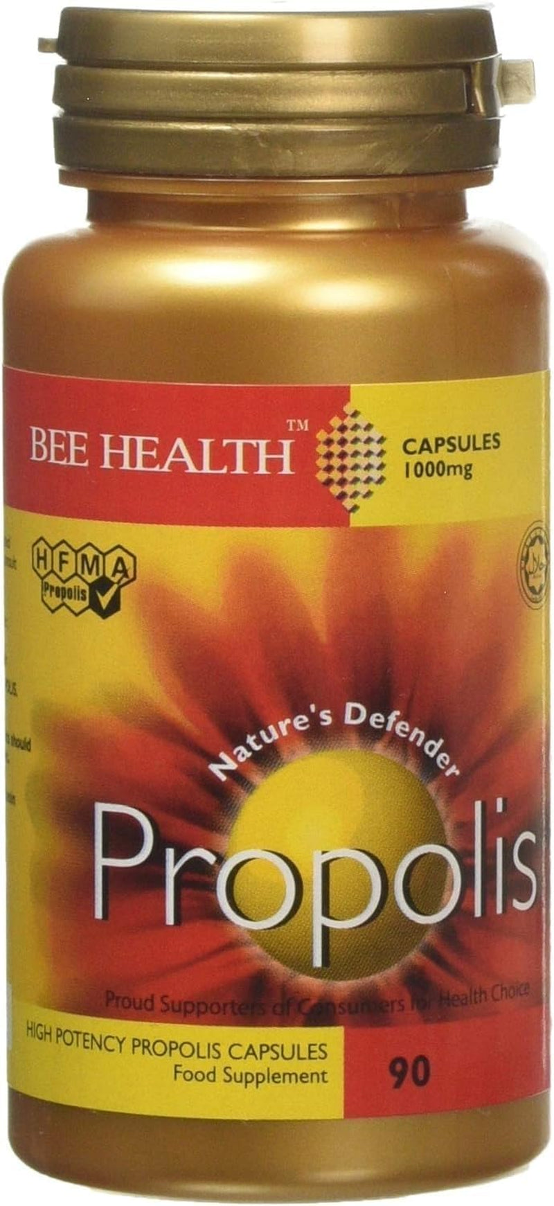 Bee Health 1000 Mg Propolis High Potency 90 Capsules, 80 G,9 X 4 X 4 Cm