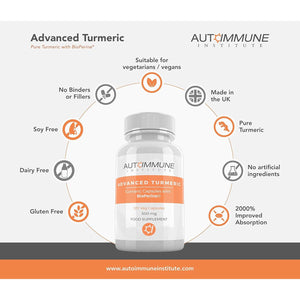 Advanced Turmeric. High Strength Turmeric Capsules Supplement with Black Pepper Extract (Bioperine) for 20 Times Improved Absorption. Made in UK. High Levels Curcumin. 120 Veg Capsules.