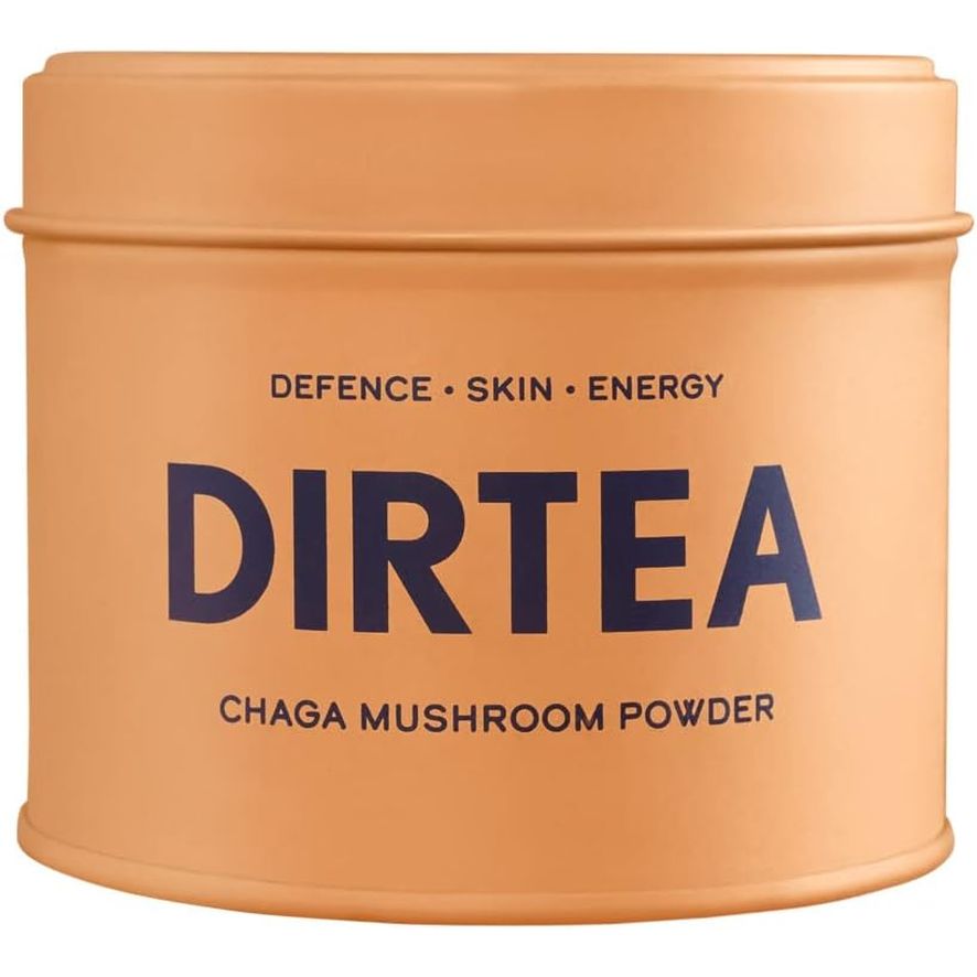 Dirtea Chaga Mushroom Powder, for Defence, Skin & Energy, 1 Tin of Mushroom Powder, 60G, Containing 30 Servings