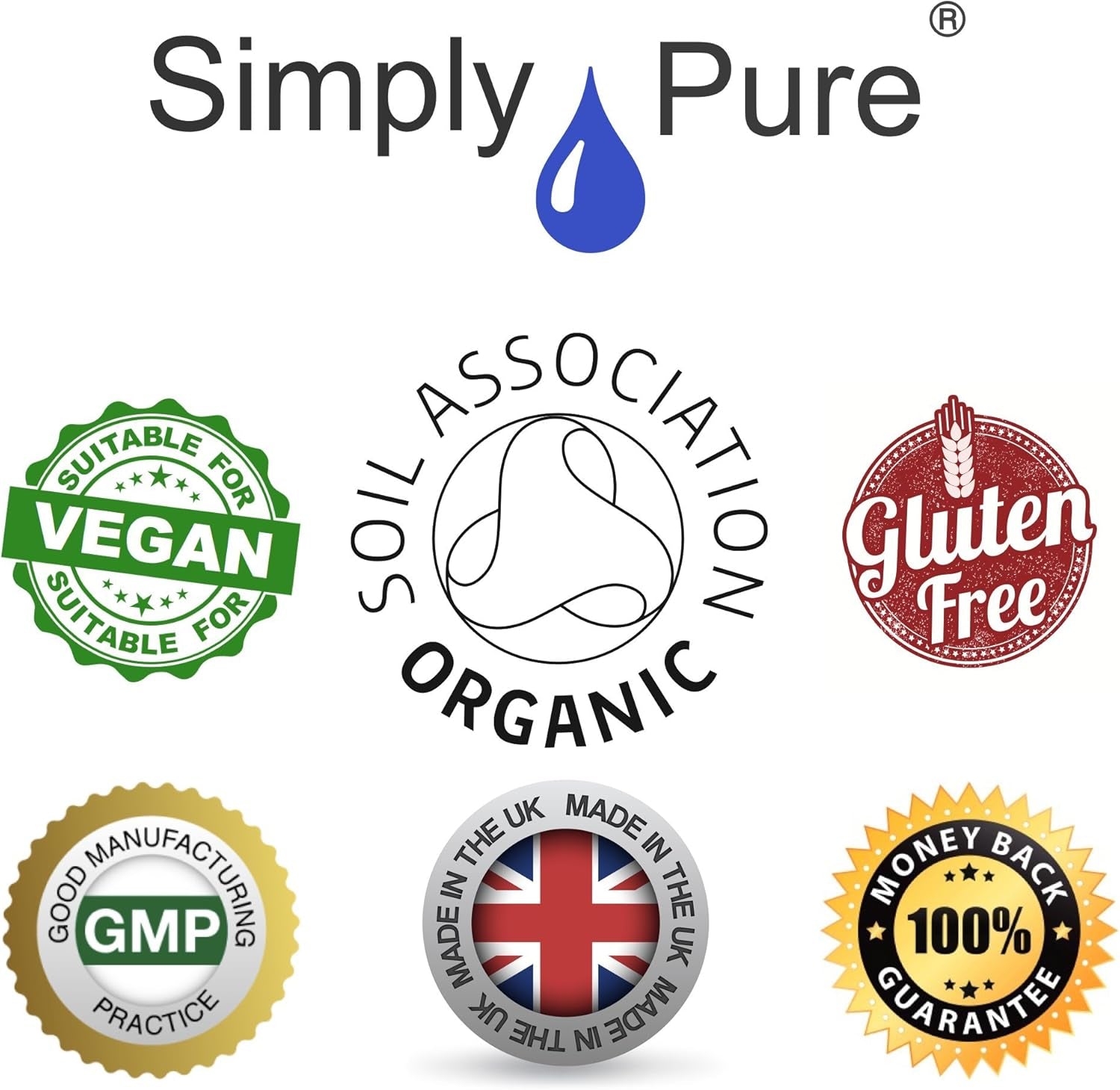 Simply Pure Organic Ginger for Digestive Health & Inflammation | 500 Mg X 90 Capsules | 100% Pure Soil Association Certified | Gluten Free | GM Free | Vegan