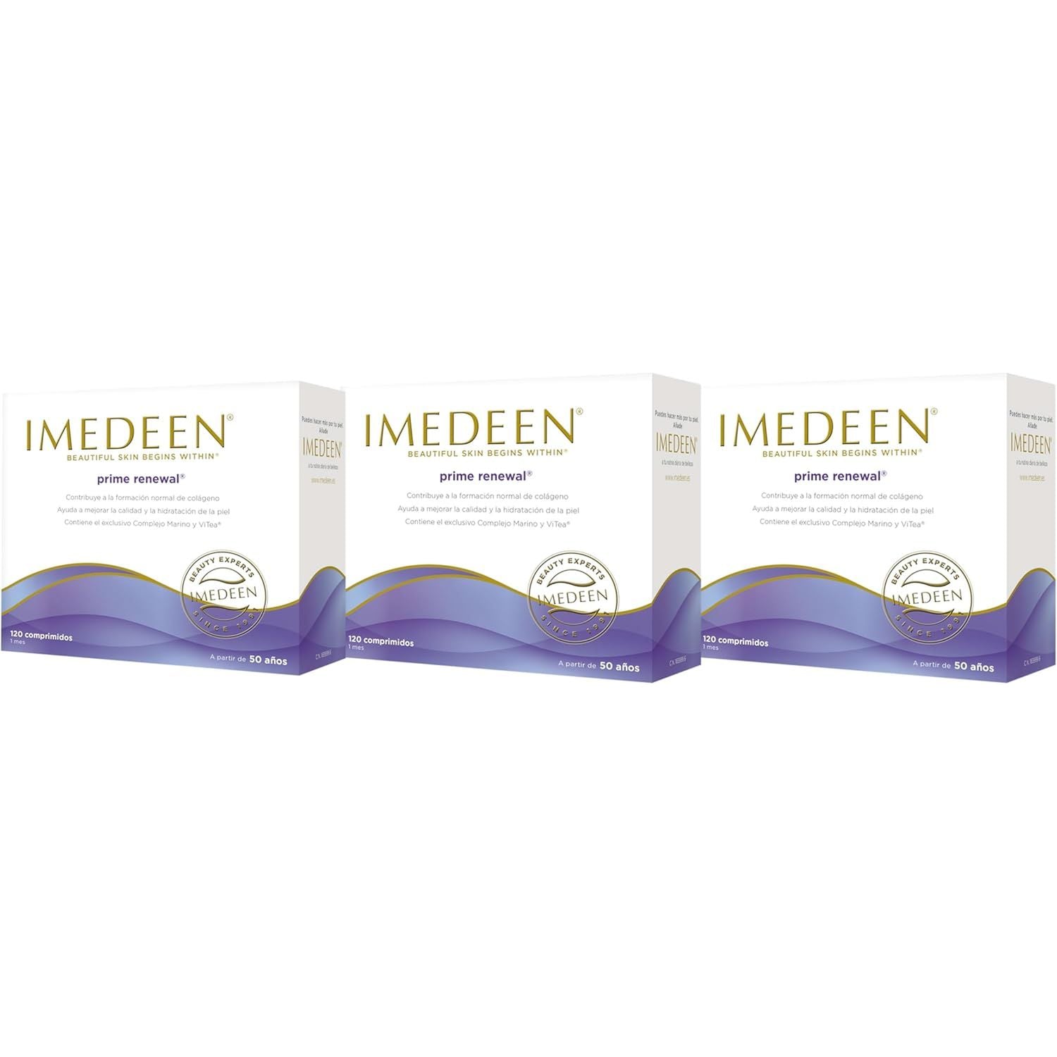 IMEDEEN Prime Renewal Anti-Aging Dietary Supplement — Vitea, Marine Complex, Vitamin C, E, and Zinc — Contributes to Collagen Formation — 120 Tablets