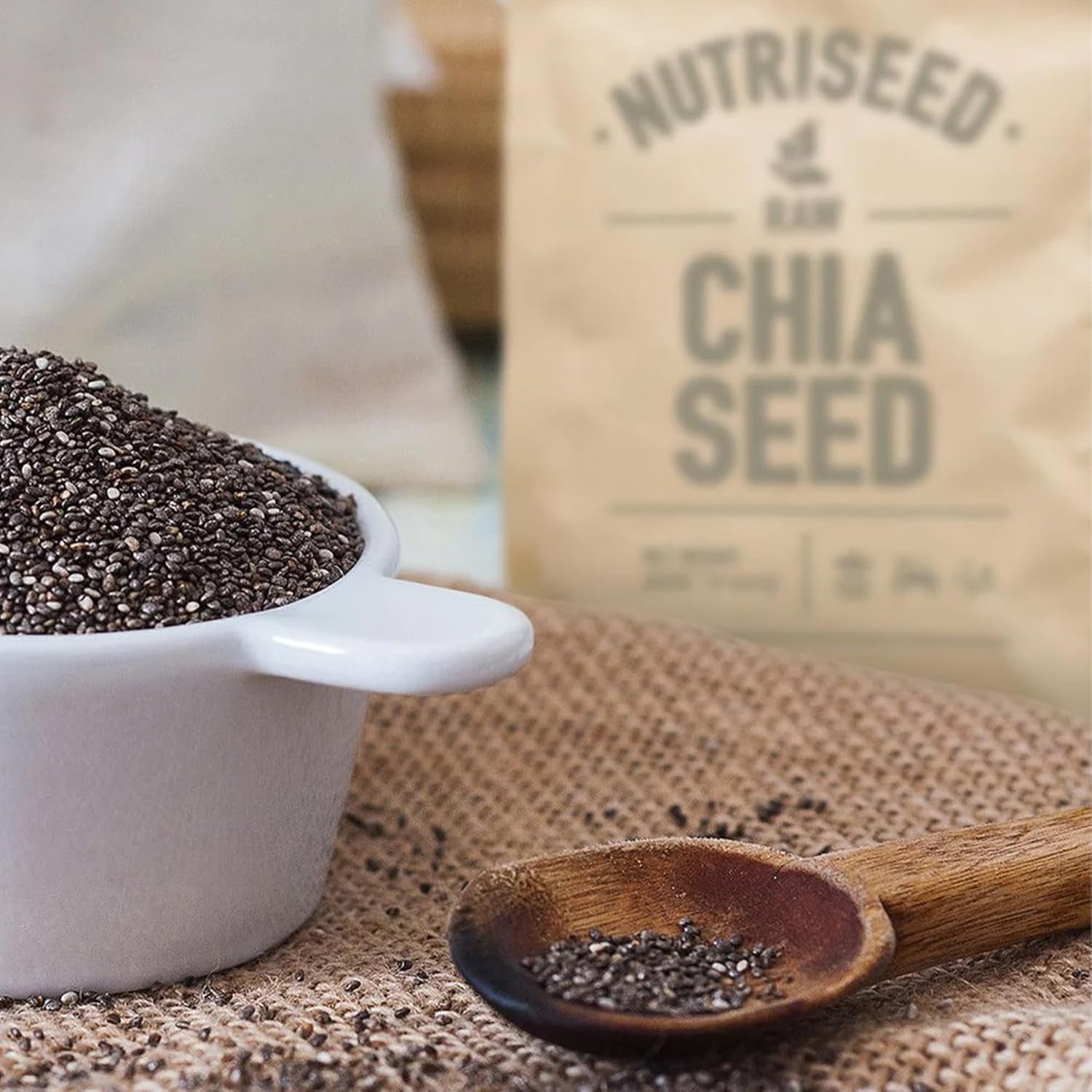 Nutriseed Chia Seeds 500G - 100% Natural, High Fibre & Protein, Rich in Omega 3 6 & 9, Antioxidants, Contains 8 Amino Acids & Vitamins, Vegan-Friendly & Gluten-Free | from Peruvian Mountains