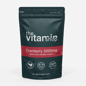 Cranberry 5000Mg High Strength Tablets | 365 Tablets One Year Supply | for Bladder Control | Grip Sealed Pouch | Same Day Fast Secure Dispatch