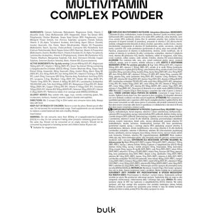 Bulk Multivitamin Complex Powder, 30 Vitamins, Minerals & Other Active Ingredients, 100 G, 33 Servings, Packaging May Vary