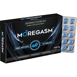 MOREGASM™ - Unleash More Longer | More Harder, More Stronger Performance | Stamina Endurance Booster Blue Herbal Supplement Tablets for Men | 10 Ginseng Tablets