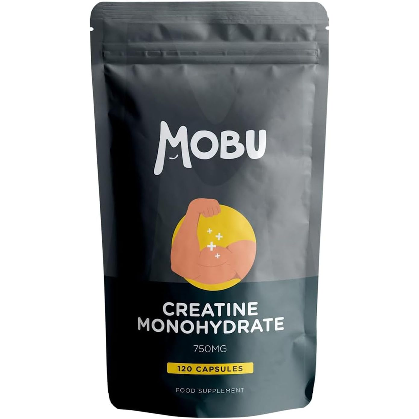 Creatine Monohydrate Capsules 750Mg (3000Mg per Serving) - 120 Capsules - Boost Muscle Mass, Bulk & Strength - Supports Increased Energy & Performance - Pre Workout Supplement for Men & Women | MOBU
