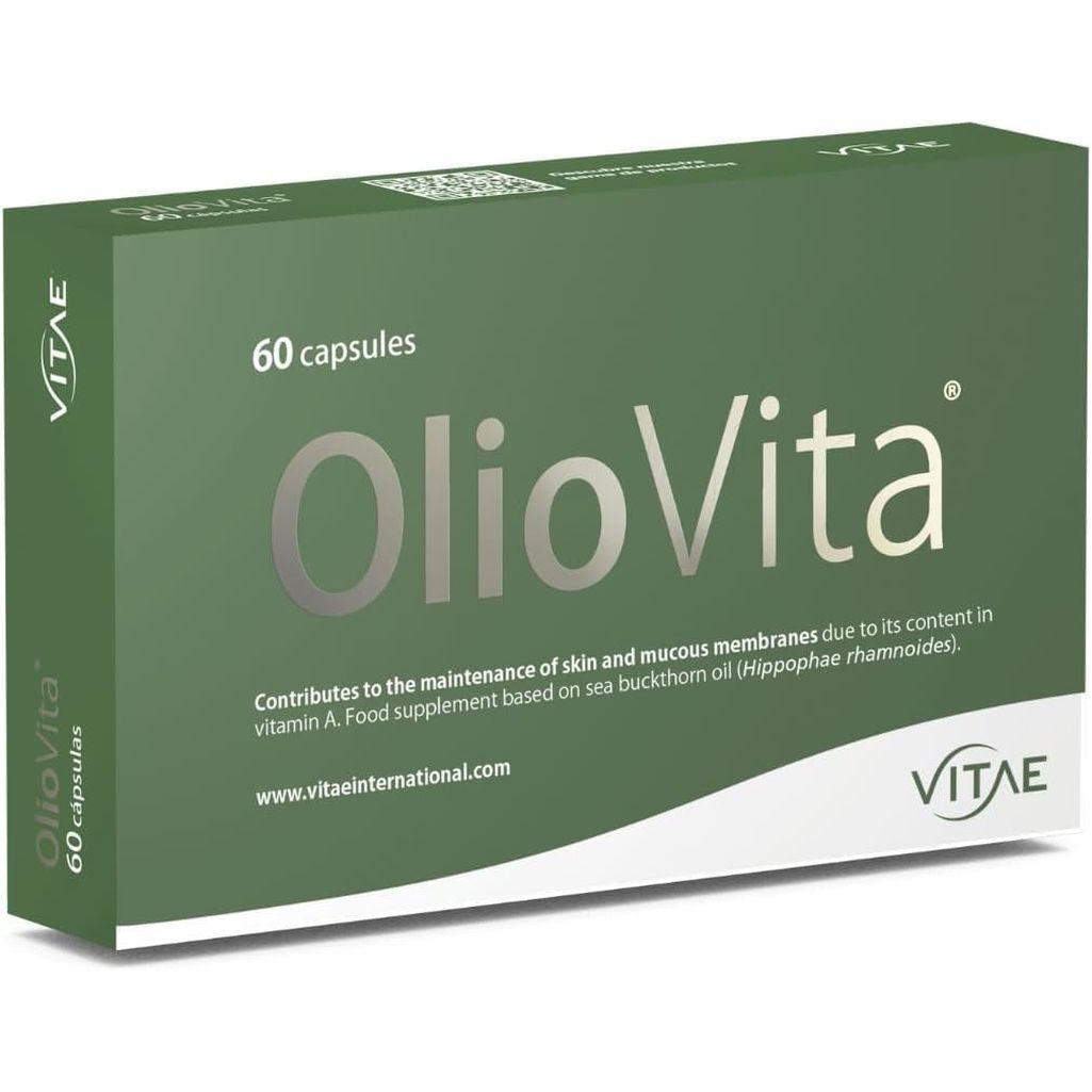 Vitae Oliovita | Menopause Supplement | 100% Sea Buckthorn Oil (With Omega7) | Hydration, Nutrition and Regeneration of Skin | Antioxidant | Cellular Aging | Skincare | 60 Capsules