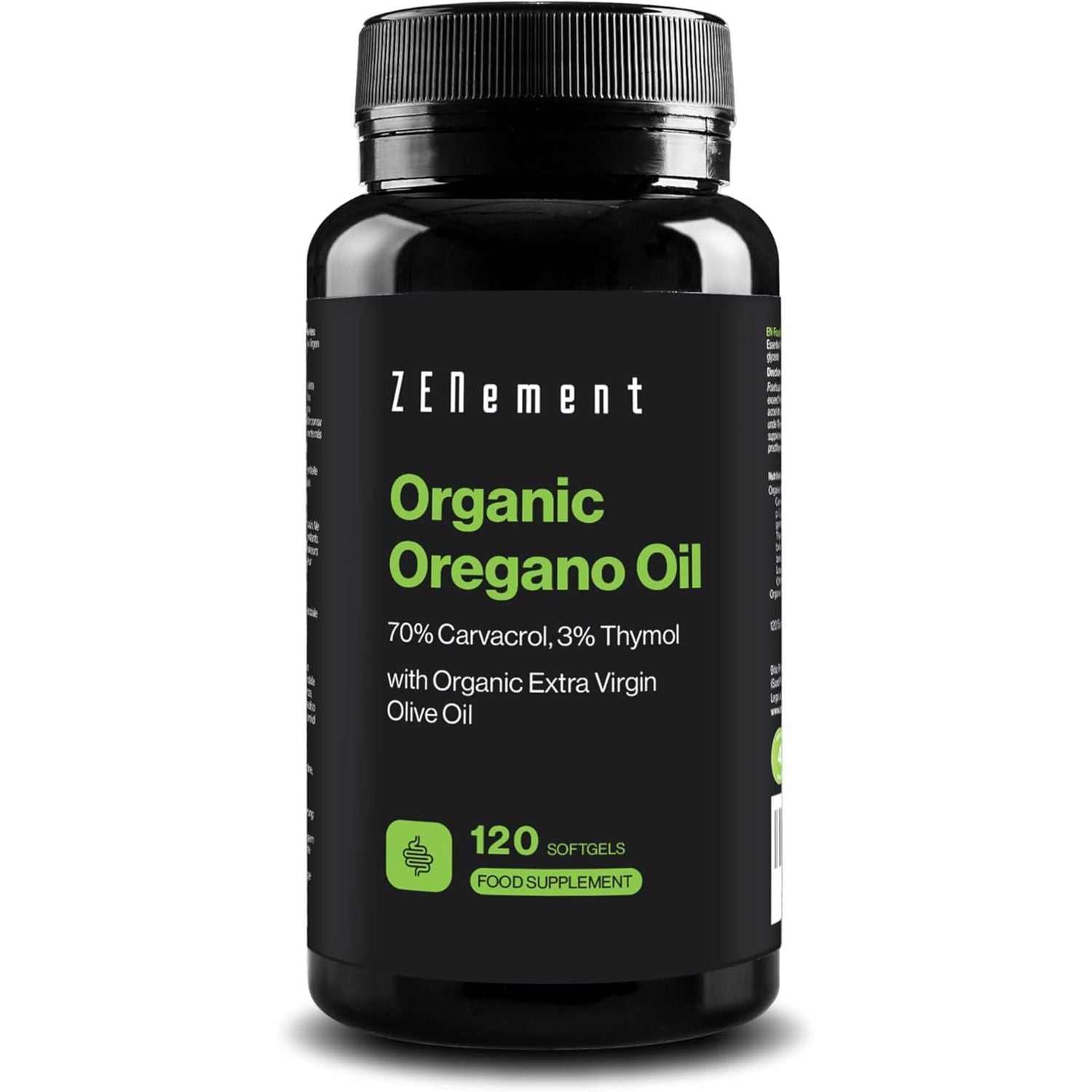 Oregano Oil, 150Mg, 120 Softgels | with Organic Extra Virgin Olive Oil | 106Mg of Carvacrol and 4.5Mg of Thymol per Capsule | 100% Natural Ingredients, No Additives, Soy Free | Zenement