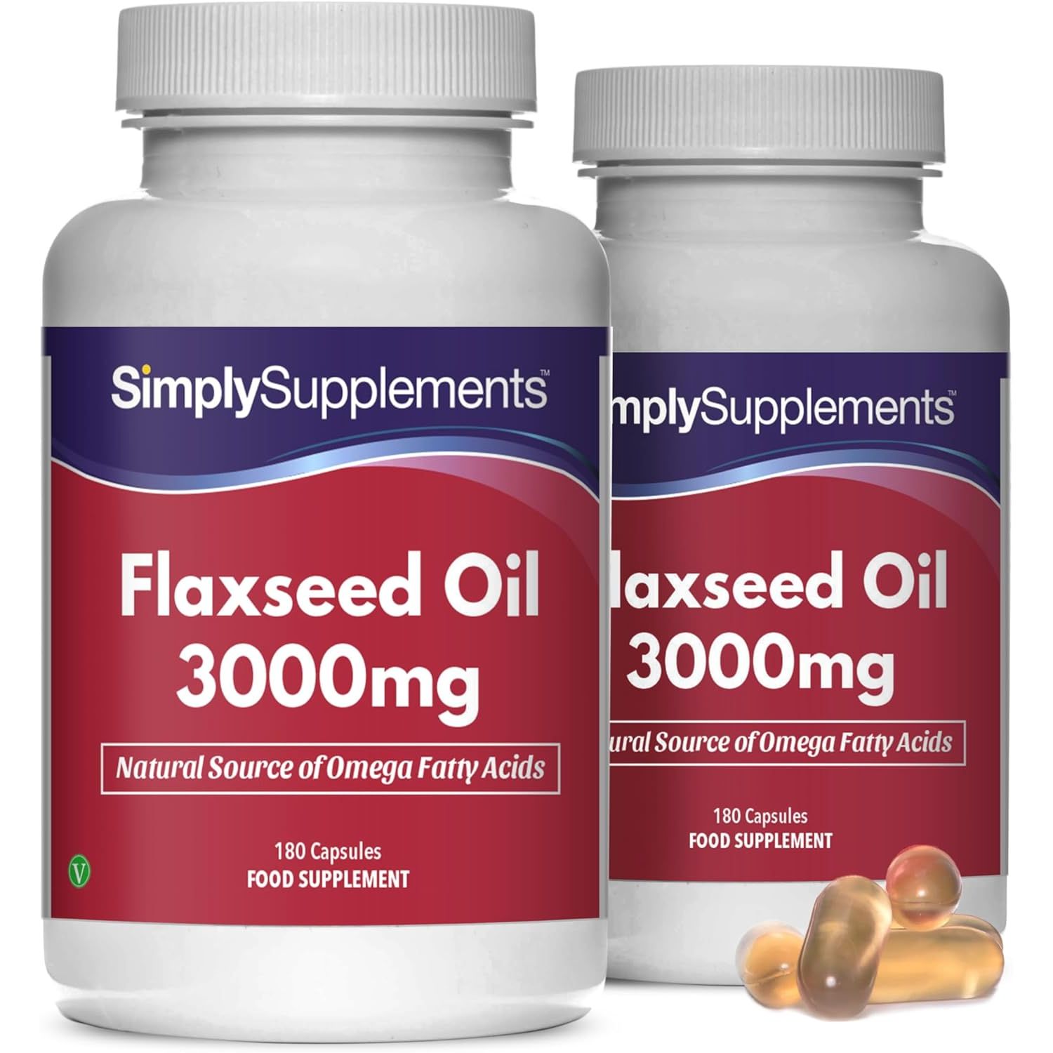 Flaxseed Oil 3000Mg | Supports Normal Cholesterol Levels | ALA Supplement for Omega 3 | Vegan-Friendly | 360 Softgels = 4 Month Supply | Made in the UK in Accordance with GMP Standards