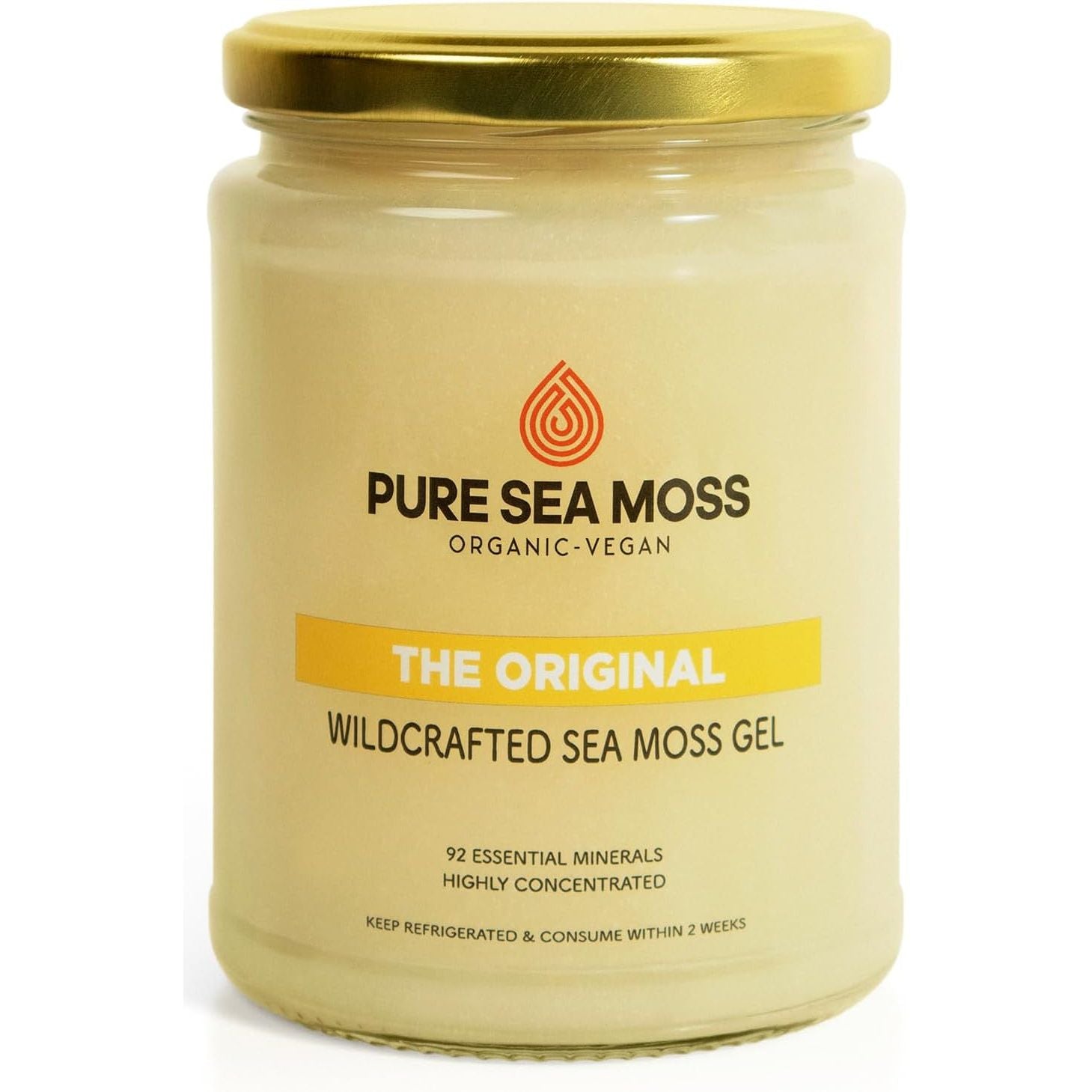 Organic Sea Moss Gel by Pure Sea Moss UK - the Original 500Ml, Made with Wildcrafted Organic Sea Moss - Vegan Irish Seamoss Sourced from St Lucia