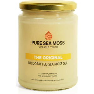 Organic Sea Moss Gel by Pure Sea Moss UK - the Original 500Ml, Made with Wildcrafted Organic Sea Moss - Vegan Irish Seamoss Sourced from St Lucia