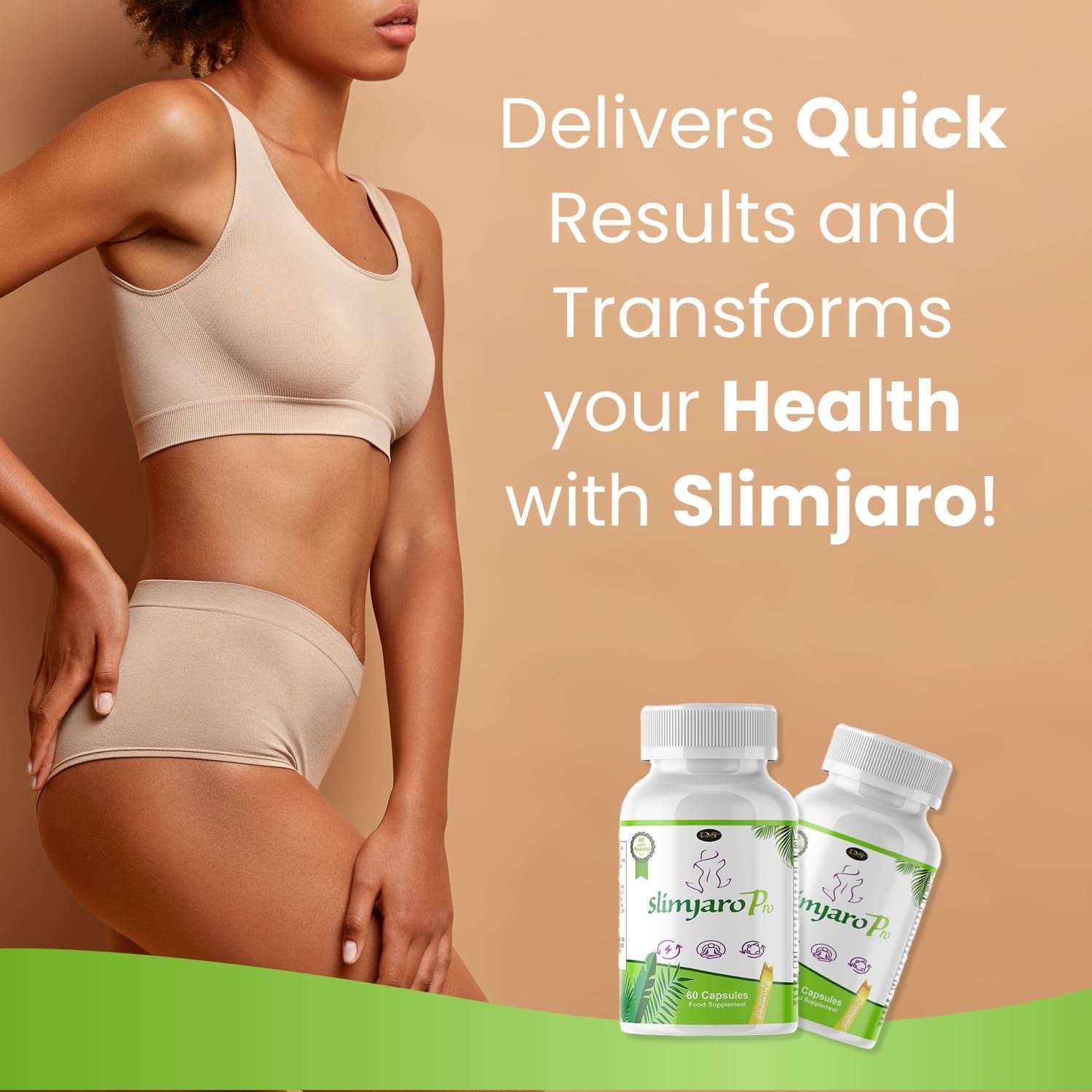 Slimjaro Pro Weight Management Capsules – Natural Energy & Metabolism Support with L-Carnitine, Garcinia Cambogia, 60 Vegan Capsules