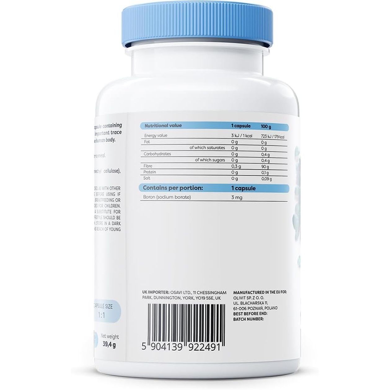 Osavi Boron 3 Mg – 120 Vegan Capsules | Essential Trace Mineral for Bone Health & Hormonal Balance | Supports Metabolism | Clean Label | Vegan–Friendly