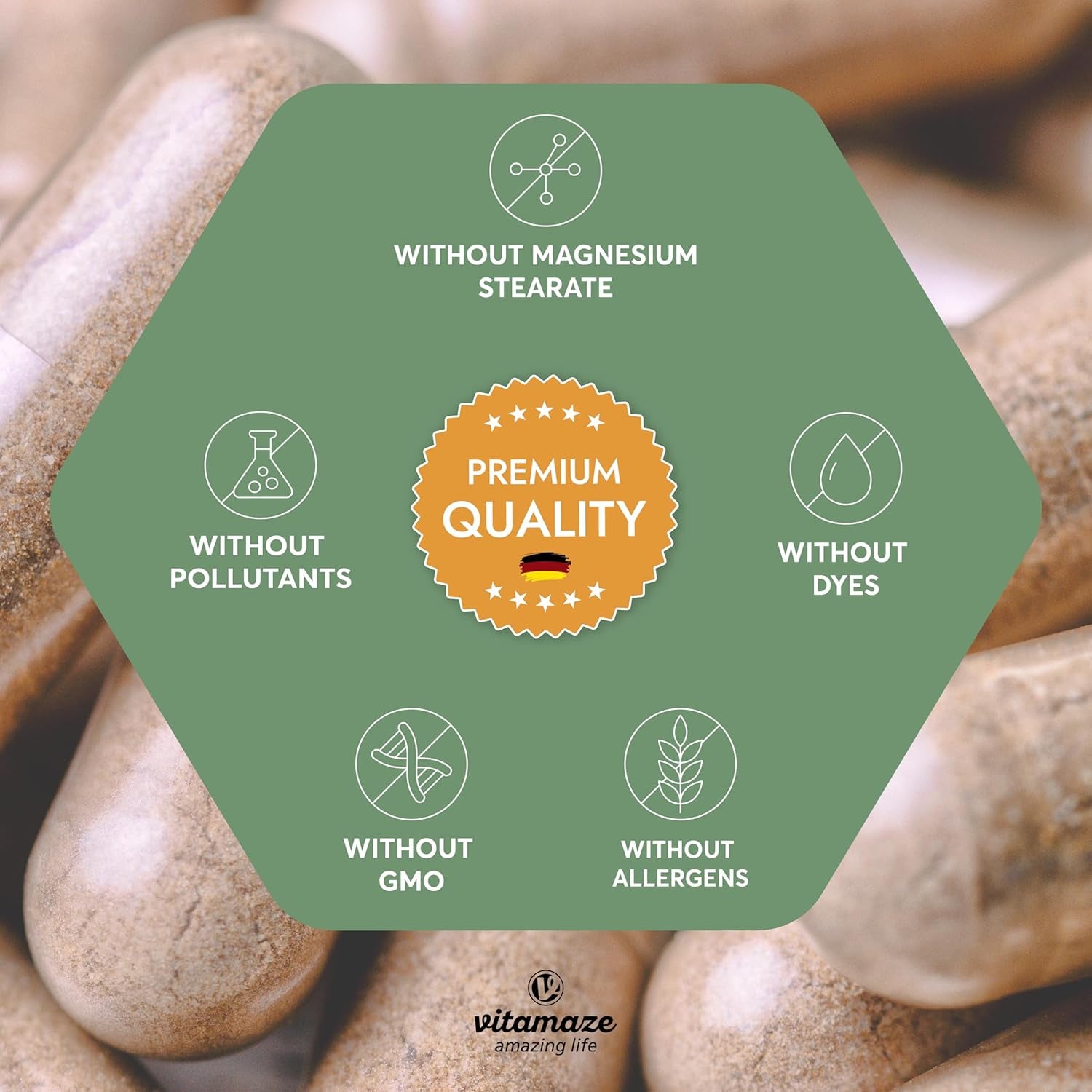 Green Lipped Mussel 1500Mg- Omega 3 & Glycosaminoglycanes- 300 Capsules Pure New Zealand Green Lipped Mussel Powder - Supplement for Cartilage and Joints - German Quality