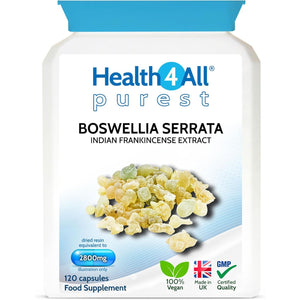 Health4All Boswellia Serrata Extract 2800Mg (303Mg Boswellic Acids per Capsule) 120 Capsules 4 Months Supply, Purest OA & Joint Support Supplement, High Strength Indian Frankincense Resin | Made in UK