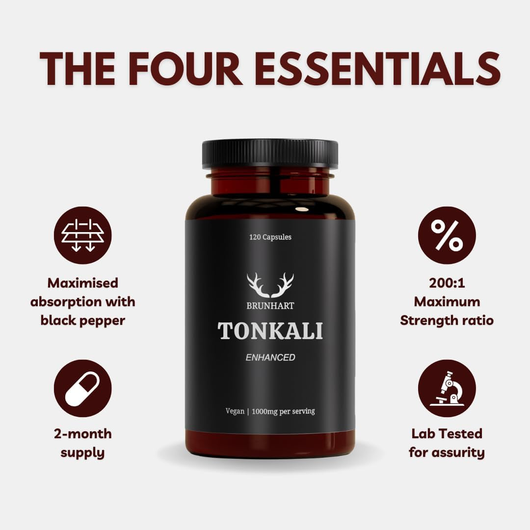 Enhanced T-Power 120 Capsules | with Black Pepper for Maximum Absorption | 1000Mg Serving | Pure Extract | Maximum Potency | 2-Month Supply | Natural for Men | Energy Supplement, Strength