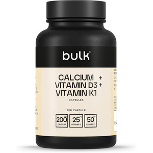 Bulk Calcium, Vitamin D3 and Vitamin K1 Capsules, 1000 Mg, Pack of 270