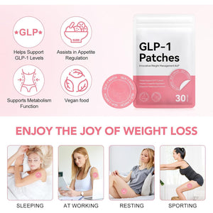 GLP-1 Patches with L Glutamine, Berberine & Pomegranate – Natural Weight Management Patch, 30 Transdermal Patches for Appetite Control & Metabolism Support (1)