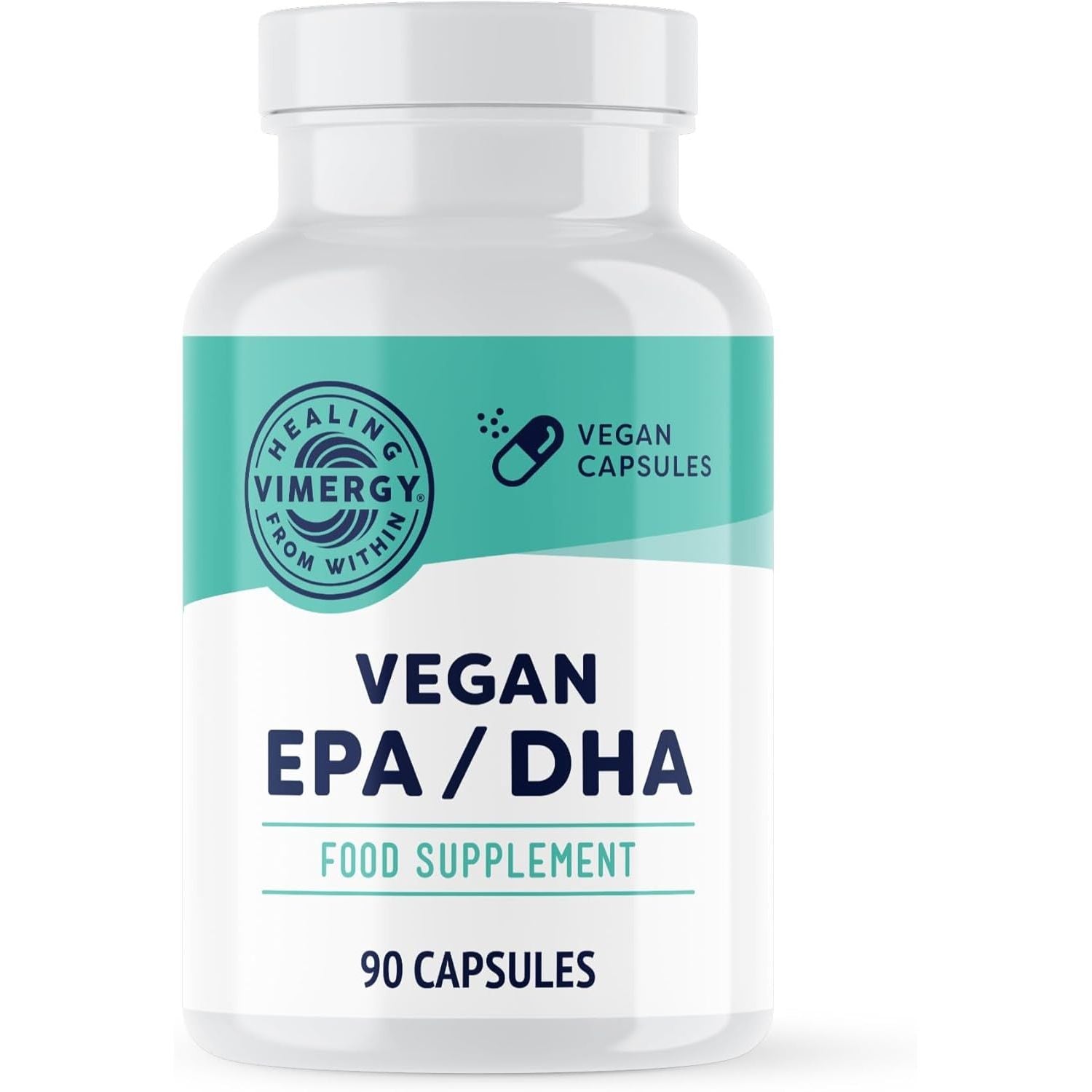 Vimergy Vegan EPA DHA (30 Servings) – Algae Oil Omega 3 – EPA DHA – Omega-3 Oil - Vegan Omega 3 EPA DHA Softgel Made without Gelatin – Non-Gmo, Gluten Free, Kosher (90 Count)