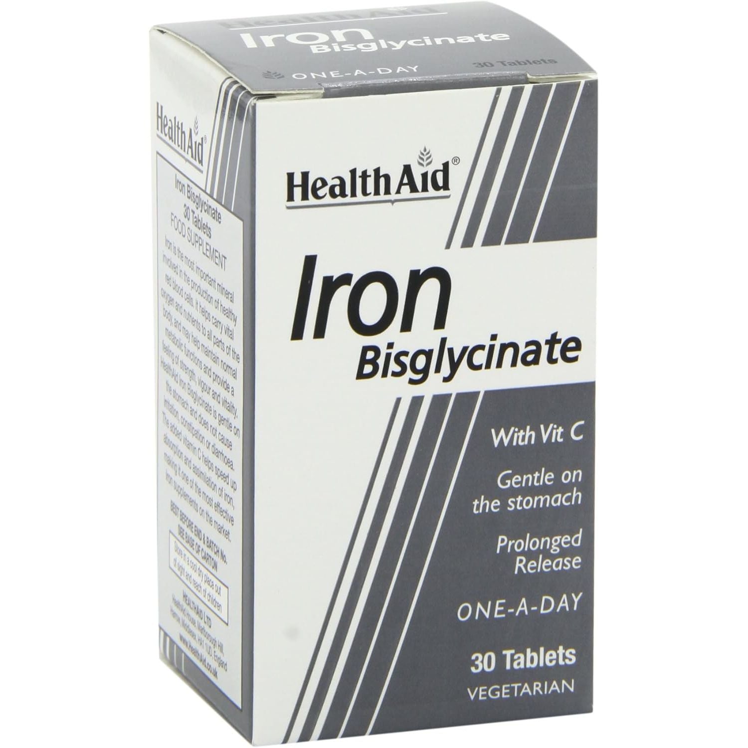 Healthaid Iron Bisglycinate - 30 Vegetarian Tablets