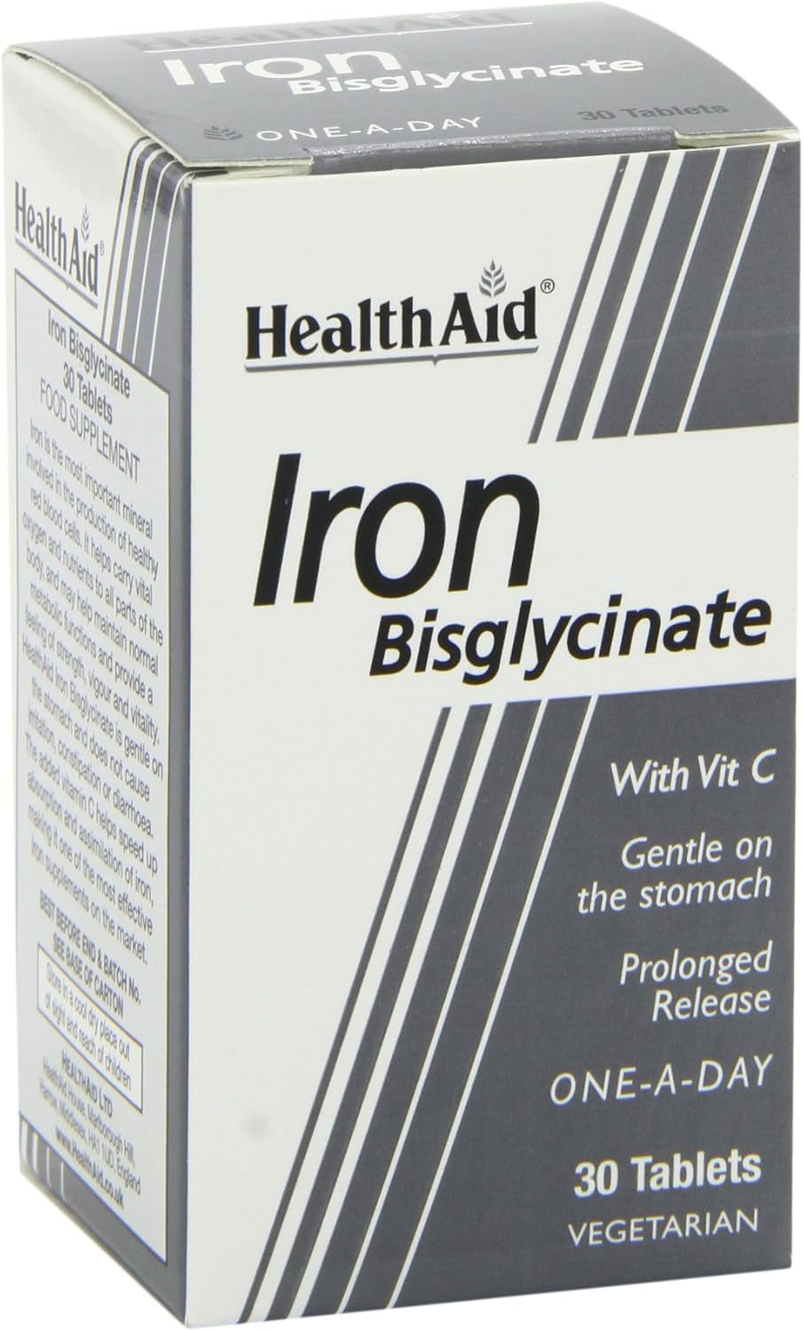 Healthaid Iron Bisglycinate - 30 Vegetarian Tablets