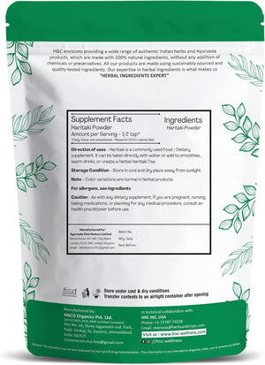 Natural Haritaki Powder (Terminalia Chebula) for Good Digestion 0.5 LB / 8 Oz (227 GMS)- Processed in FDA Registered Facility