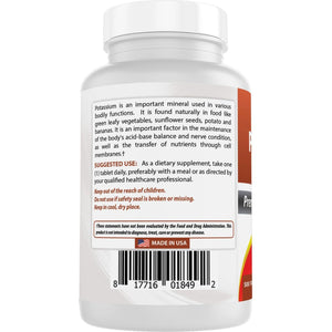 Best Naturals Potassium Citrate 99Mg 500 Tablets - 3Rd Party Lab Tested