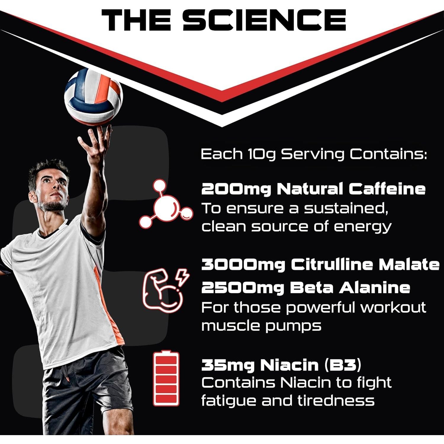 SCI-MX - Total Pre Workout - Blue Raspberry Flavour - 2500Mg Beta Alanine • 3000Mg Citrulline Malate • 200Mg Caffeine • Niacin for Fatigue - 200G