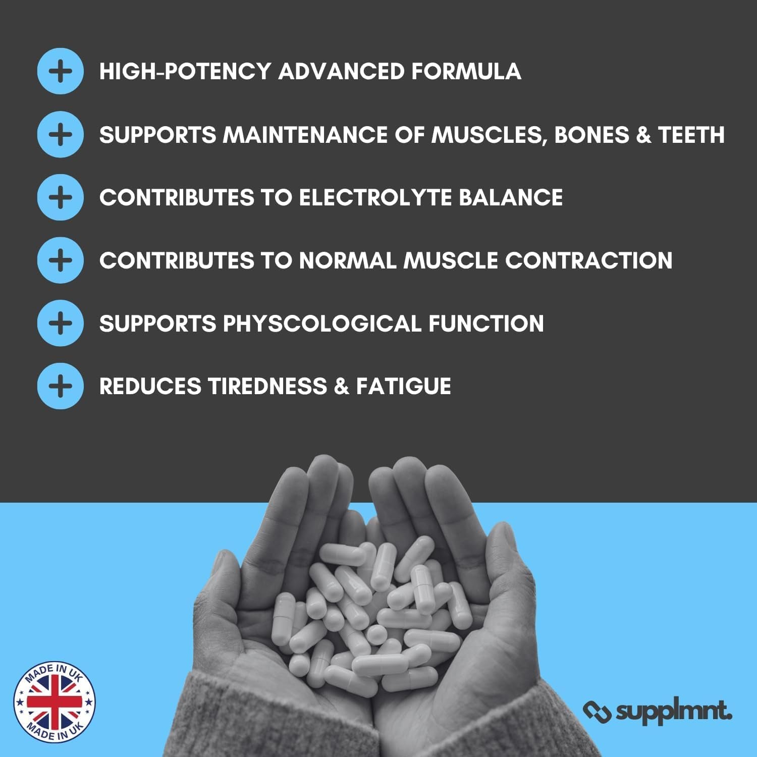 Magnesium Glycinate 4-In-1 Complex - 2026Mg Supplements as Bisglycinate, Citrate, Malate & Oxide 90 Vegan Capsules, Triple High Absorption 449Mg Elemental, UK Made