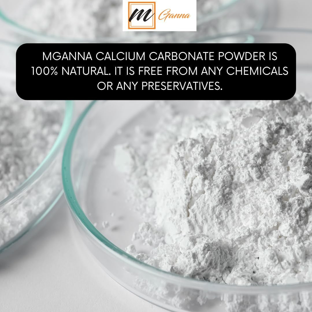 Mganna 100% Natural Pure Calcium Carbonate Food Grade 227 GMS / 0.5 LBS