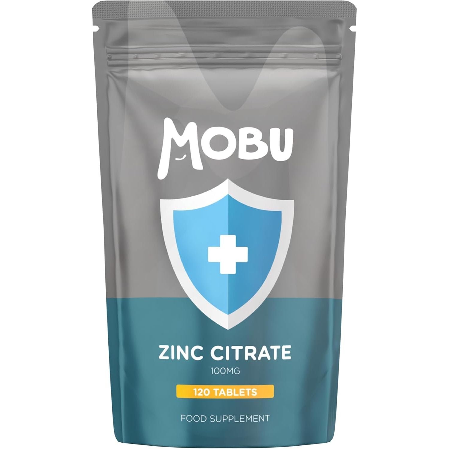 Zinc 100Mg 120 Tablets Max Strength | Immune Function, Fertility & Healthy Bones, Vision, Hair, Nails and Skin | Zinc Citrate Supplement | Vegan UK Made | GMP Approved | MOBU