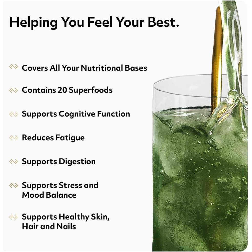 Protein Works - Super Greens Extreme , 150+ Health Benefits , 41 Active Ingredients , Vegan & Gluten Free , No Added Sugar , 41 Servings , Apple & Lemon Twist , 500G