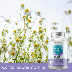 Health & Her Sleep+ Supplements for Women - 1 Month Supply, 30 Capsules - Women'S Multivitamin with Lavender, Chamomile & Magnesium - Vegan, Gluten-Free