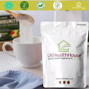 Ukhealthhouse Prebiotic Inulin Fibre Powder High Grade Supplement Premium Chicory Root 100% Pure Inulin Highly Soluble Fructo Oligosaccharide (FOS) (100G)