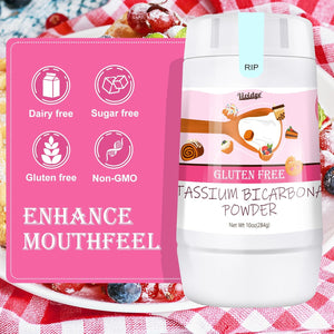 Potassium Bicarbonate, 100% Pure Potassium Bicarbonate Powder for Plants, Baking, Winemaking, Leavening, Potassium Bicarbonate Food Grade Baking Soda for Cakes, Snacks, Cookies,10Oz