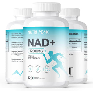 Max Strength NAD+ Supplement | 1200MG | 120 Capsules | Increase NAD Levels | Enhance anti Aging Effects | Increase Energy Levels | Improve Sleep Quality | Vegan & Gluten Free