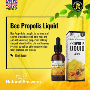 Bee Propolis Liquid 30Ml (1 Bottle) Alcohol-Free Propolis Liquid Extract Tincture Skin Healing Throat and Mouth Health by Natural Answers. -
