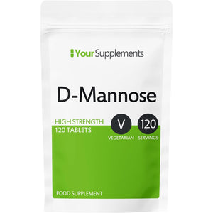 D-Mannose Tablets 1000Mg | Easy Swallow Coated Tablets | 120 Pack | High Strength | Natural Relief & Vegan Friendly