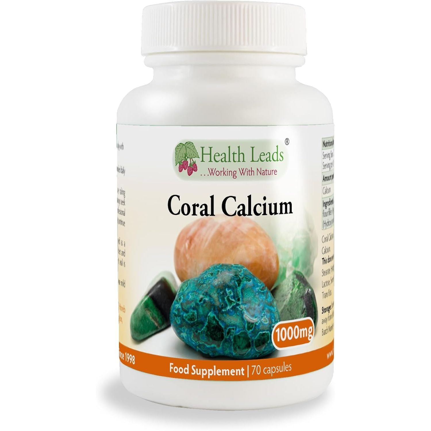 High Strength Coral Calcium 1000Mg X 70 Capsules (100% Additive Free Supplements)