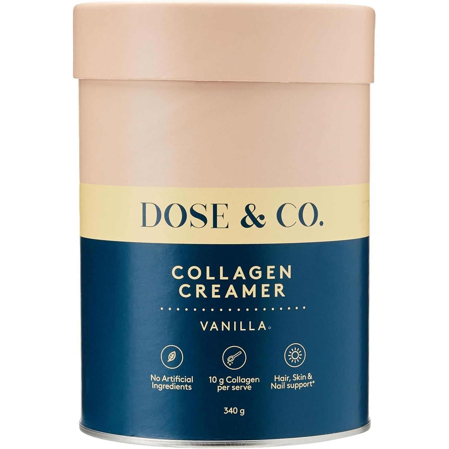 Dose & Co Collagen Creamer in Vanilla Flavour - 340G Powder Supplement