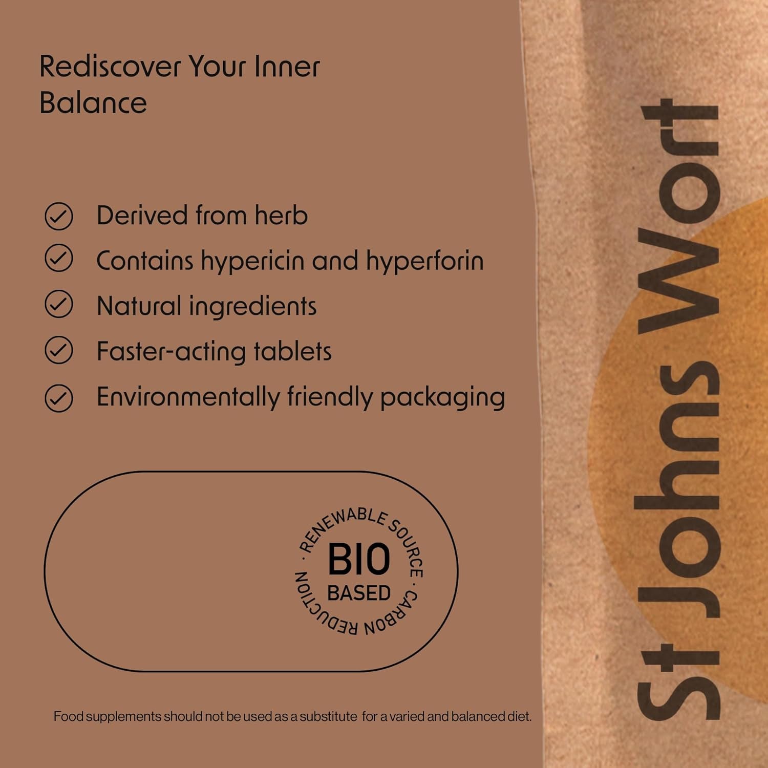 Fitness Health ST Johns Wort Tablets | Relief of Slightly Low Mood & Mild Anxiety | High Strength Supplement | Vegan Tablets & UK Made | High Strength St. John'S Wort Supplement | 1000MG (90 Tablets)