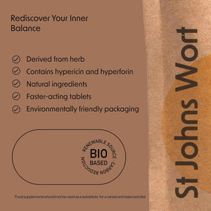 Fitness Health ST Johns Wort Tablets | Relief of Slightly Low Mood & Mild Anxiety | High Strength Supplement | Vegan Tablets & UK Made | High Strength St. John'S Wort Supplement | 1000MG (90 Tablets)