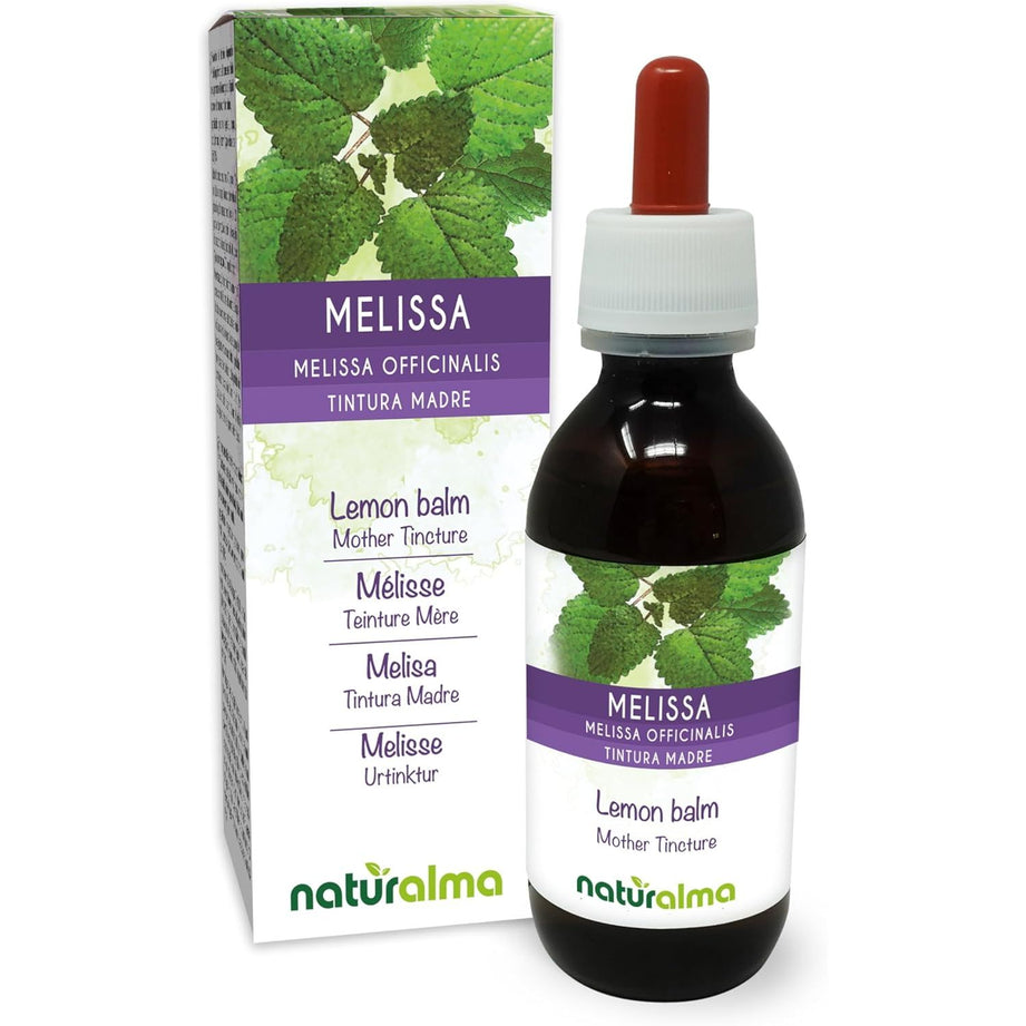 Lemon Balm (Melissa Officinalis) Leaves Alcohol-Free Mother Tincture Naturalma - Liquid Extract Drops 120 Ml - Food Supplement - Vegan