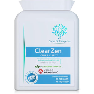 Rhodiola, Ashwagandha and Shilajit - Clearzen - Adaptogen 3-In-1 Ashwagandha KSM-66 1500Mg, Rhodiola 500Mg (3% Rosavins, 1% Salidrosides) & Shilajit 60% Fulvic Acid - No Artificial Fillers or Binders