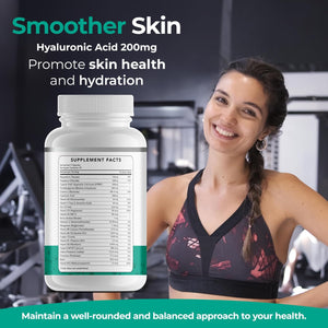 Dr Brad Daily Low Dose Multivitamin & Mineral for Men & Women to Support Cognitive Performance & Memory + Hyaluronic Acid for Skin Health + TMG for Exercise (150 Count)