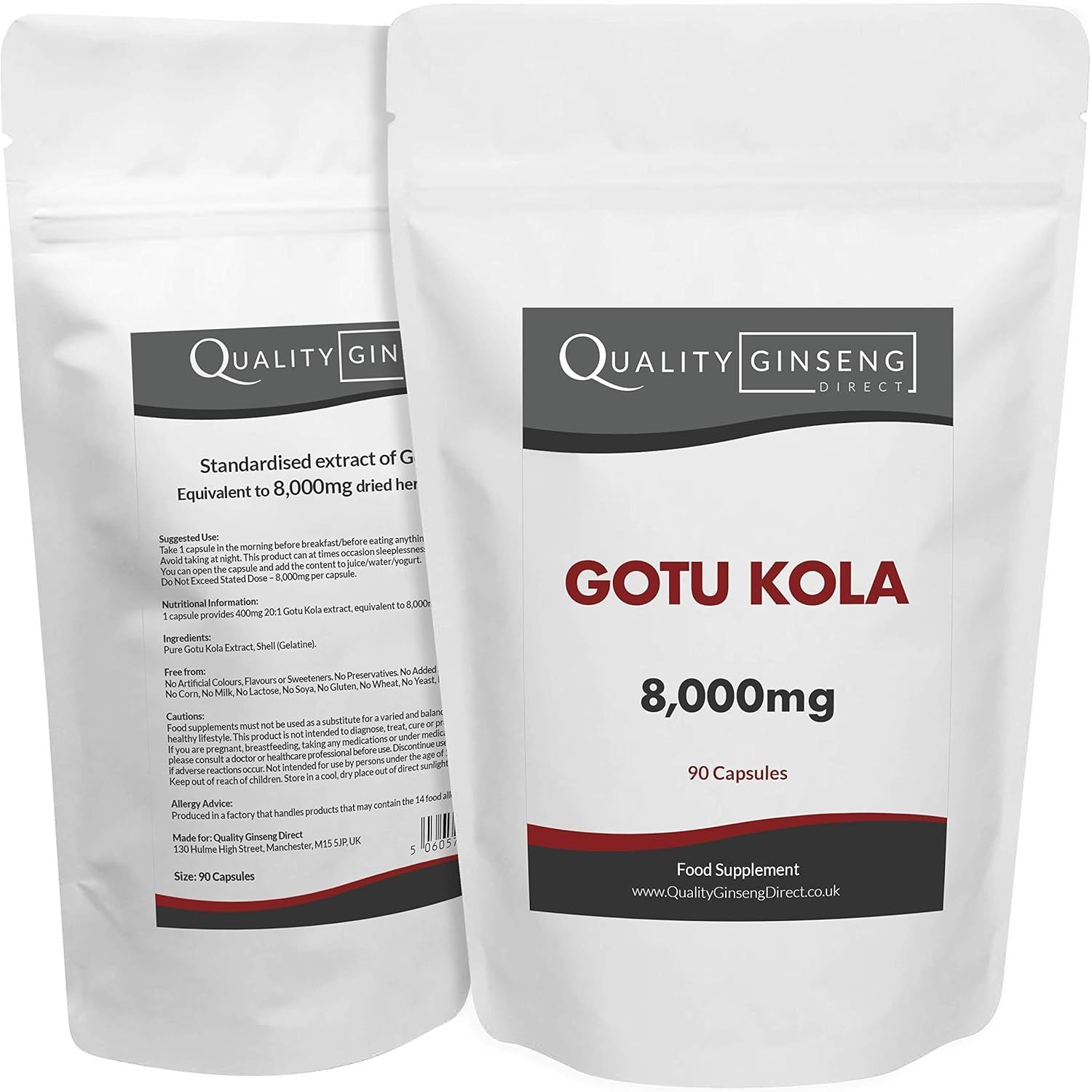 GOTU KOLA - 8,000Mg Capsules - Powerful Formula (90 Capsules)