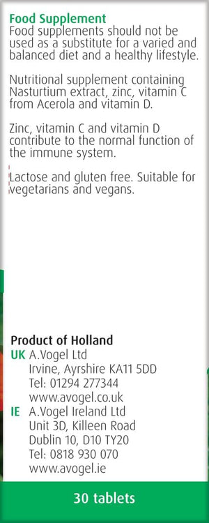 A.Vogel Immune Support | Vegan Multivitamin | Vitamin C, Vitamin D and Zinc | 30 Tablets
