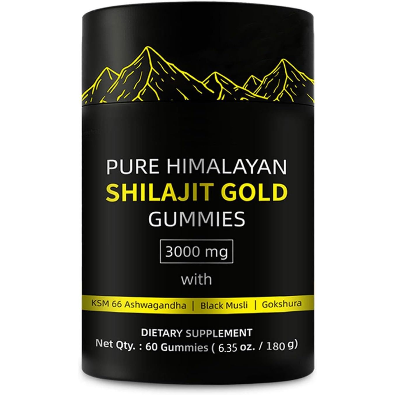 Shilajit Gold Gummies for Man, Gold Seal Pure Himalayan Shilajit Enriched with Acid Fulvic, Essential Minerals, 85+ Trace Elements to Boost Energy and Immunity, 60 Capsules.